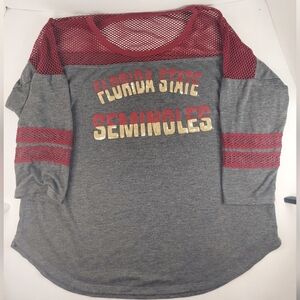 Colosseum Florida State Seminoles FSU Oversized Mesh Yoke T-Shirt